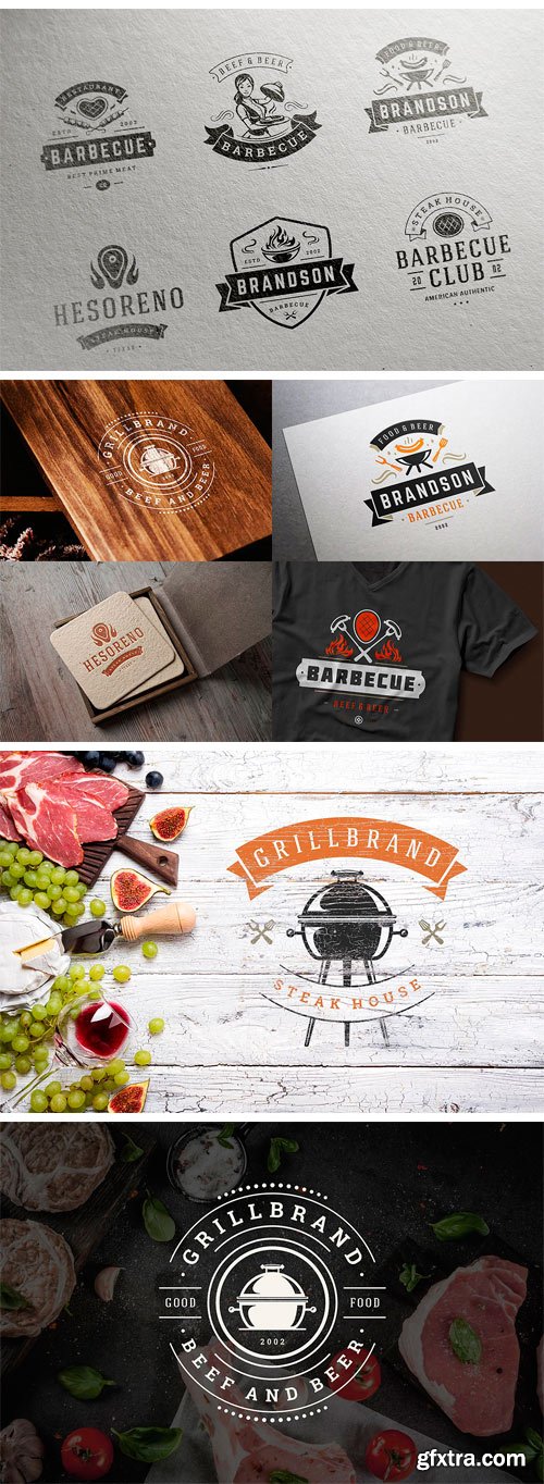 CM - 18 Barbecue Logos and Badges 2293824