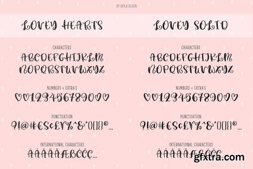CM - Lovey cute heart font family 2338463