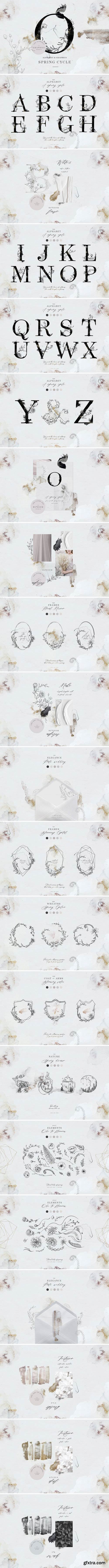 CM - Spring Cycle Alphabet & Graphics 2286824 CM - Spring Cycle Alphabet & Graphics 2286824