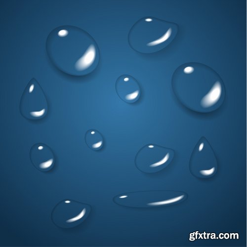 Rain umbrella drop of water on glass by bad weather 25 EPS