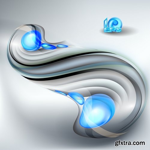 Abstract background is a wave spring splashes drop vector image 25 EPS