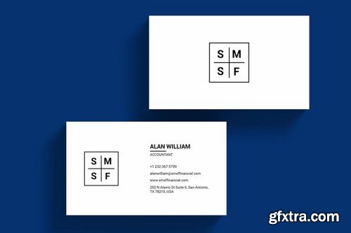 Minimalis Financial Business Card