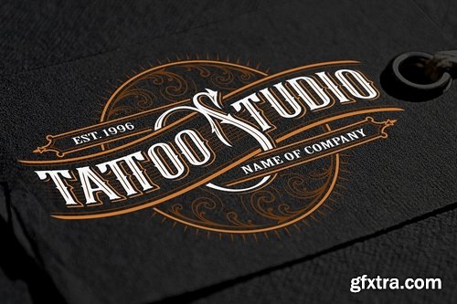 CM - Set of vintage tattoo studio logos. 2325416
