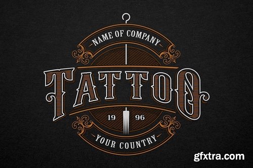 CM - Set of vintage tattoo studio logos. 2325416