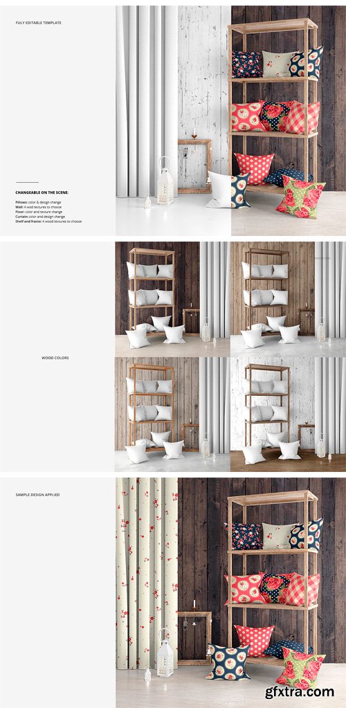 CM - Interior Scene Pillow Mockup Set 2317929