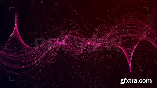 Red Particles Waves Background Loop 68739