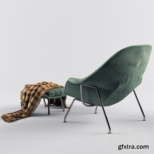 Chair Womb Chair and Ottoman