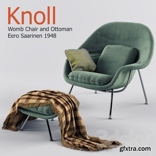 Chair Womb Chair and Ottoman