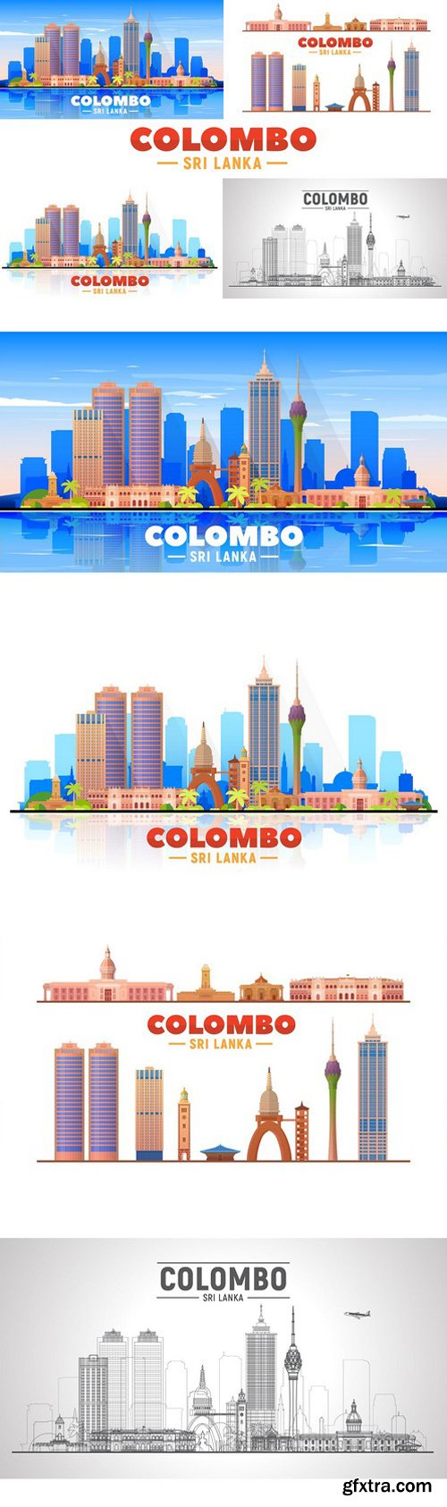 CM - Colombo Sri Lanka vector skyline 2323144