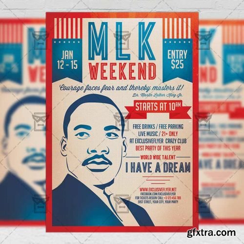 MLK Weekend – Seasonal A5 Flyer Template