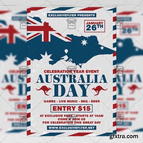 Australia Day Celebration – Seasonal A5 Flyer Template