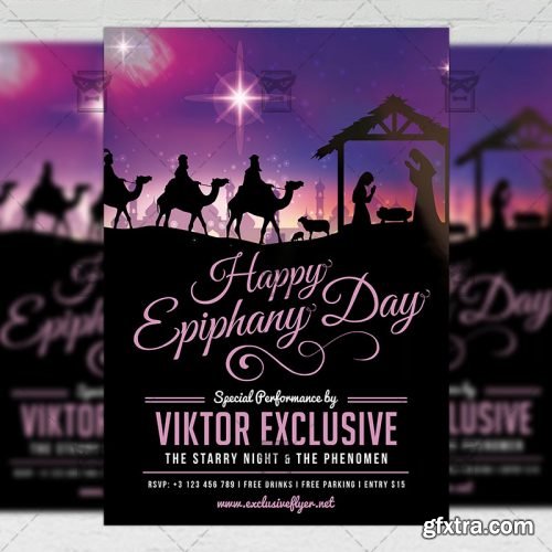 Happy Epiphany Day – Seasonal A5 Flyer Template