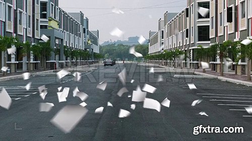 Flying Papers In Alpha Channel 68520