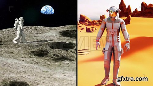 Astronaut On Moon And Mars Pack 68297 Astronaut On Moon And Mars Pack 68297