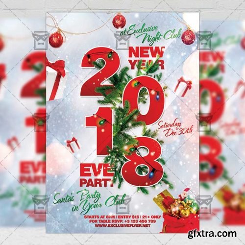 2018 New Year Eve – Seasonal A5 Flyer Template 2018 New Year Eve – Seasonal A5 Flyer Template