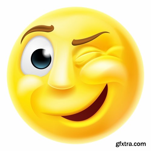 Cartoon smiley emotion star icon vector image 25 EPS