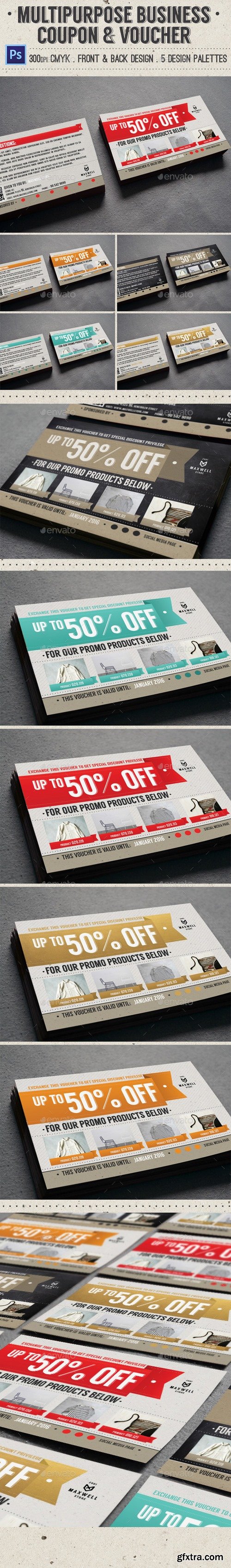 Graphicriver - Multipurpose Business Coupon &amp; Voucher 12319321