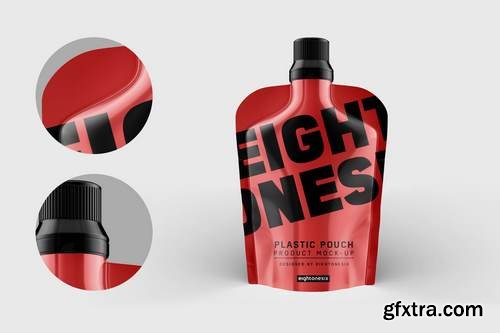 Tomato Ketchup Doy Pouch Mock-Up Template