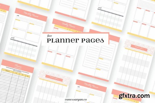 CreativeMarket Happy Chic Planner Canva Indesign 2261518