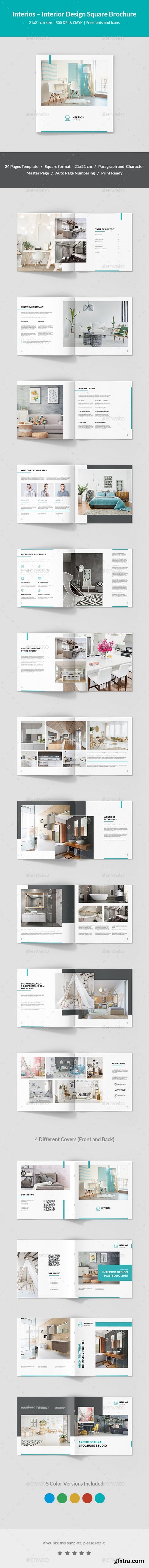 Graphicriver - Interios &ndash; Interior Design Square Brochure 21544588