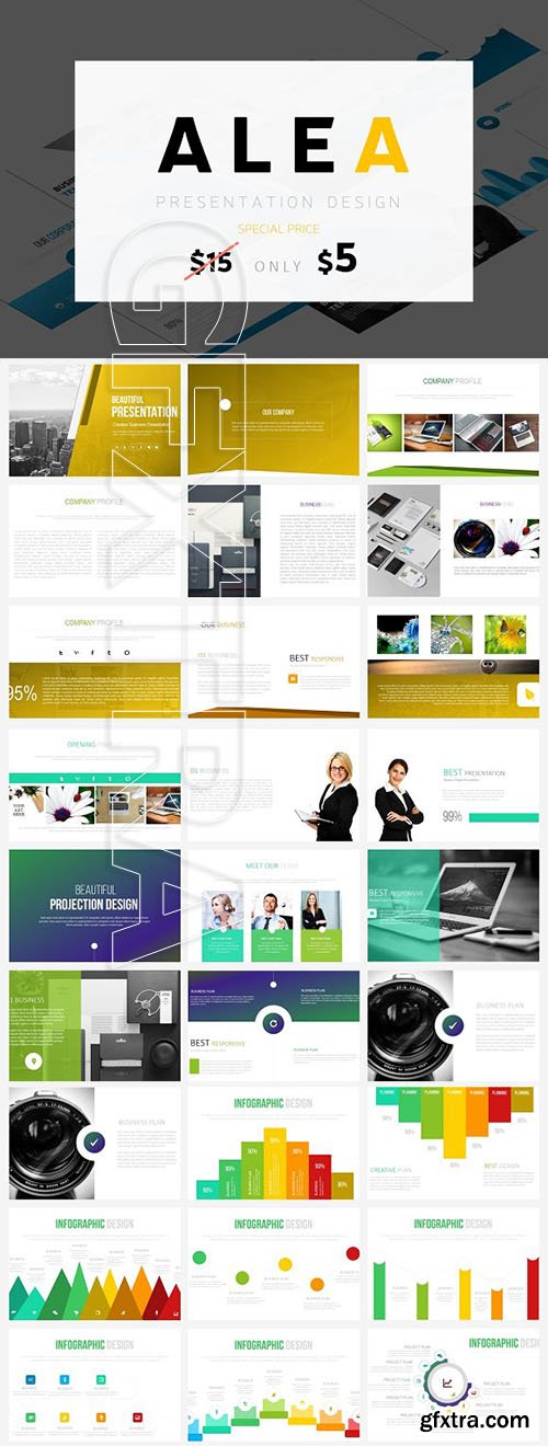CreativeMarket - ALEA - Powerpoint Templates 2370001