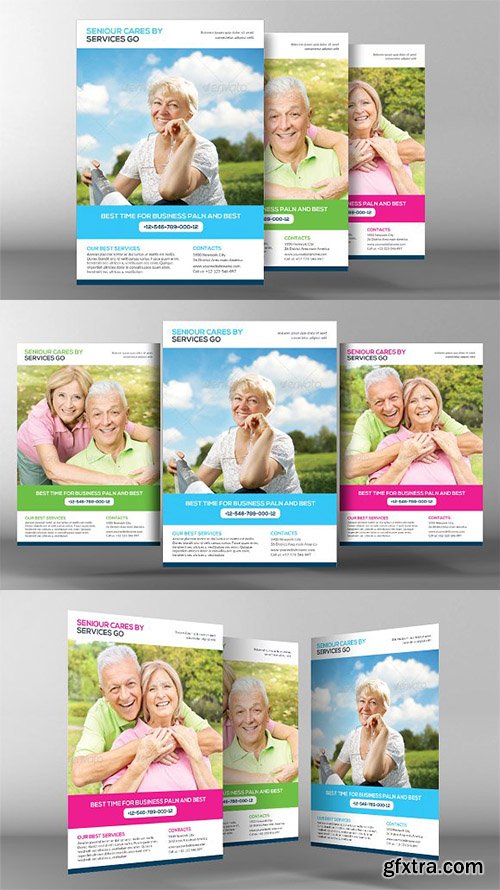 CreativeMarket - Elderly Care Flyer Template 2369407
