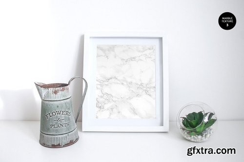 CreativeMarket 8x10 & A4 White Frames With Marble 2260724