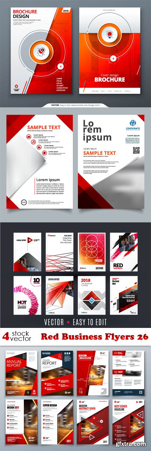 Vectors - Red Business Flyers 26