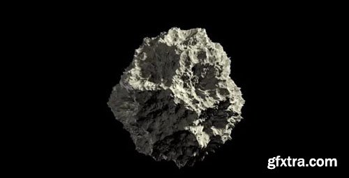 Asteroid Rock In Space Loop Alpha - Motion Graphics 70256