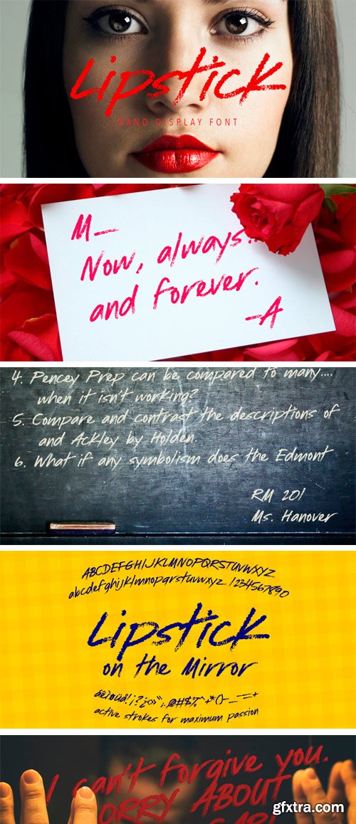 Lipstick On The Mirror Font