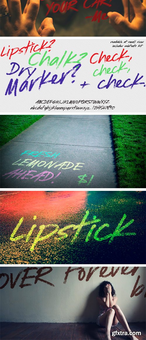 Lipstick On The Mirror Font