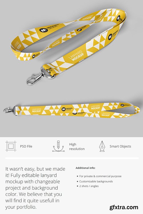 Lanyard PSD Mockup Template