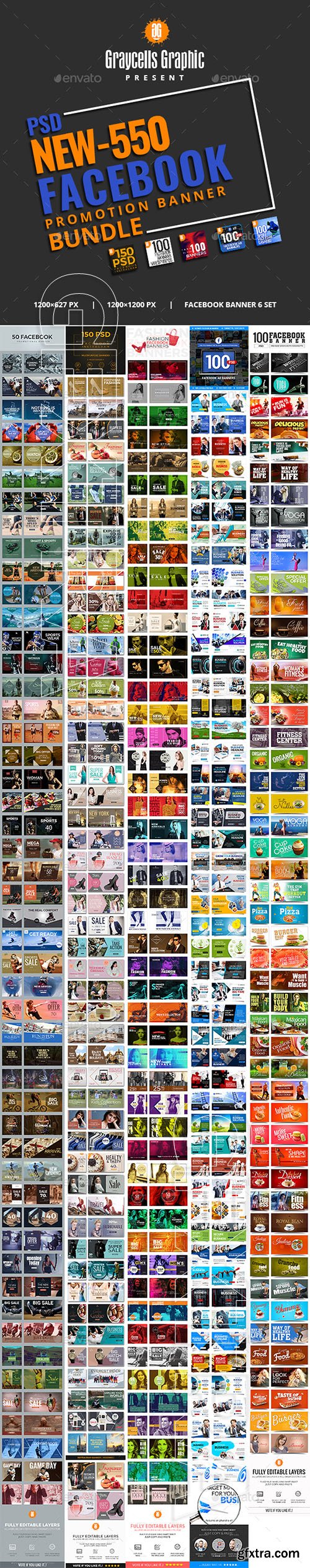 GraphicRiver - 550 Facebook Banner Bundle v2 21575356