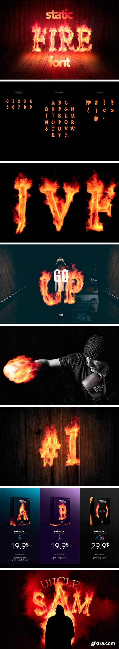 Fire Font / Alphabet - Static Version 2271492