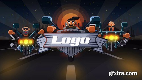 Cartoon Biker Logo 68364