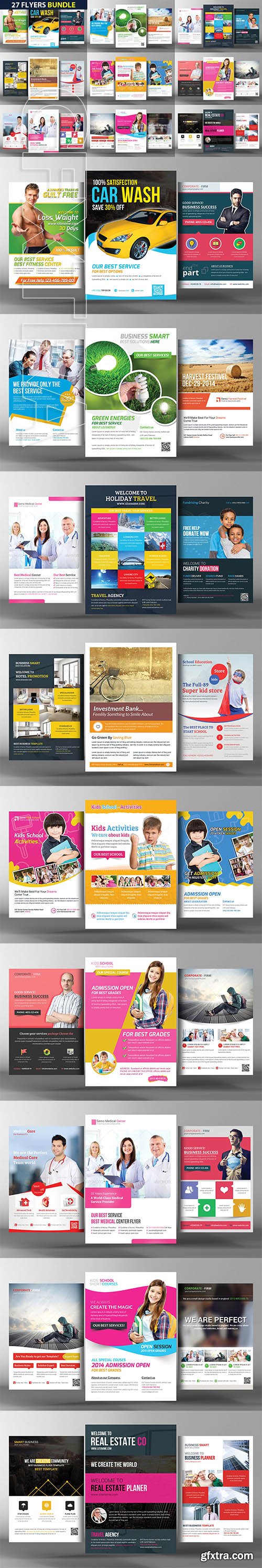 CreativeMarket - 27 Corporate Business Flyers Bundle 2389735