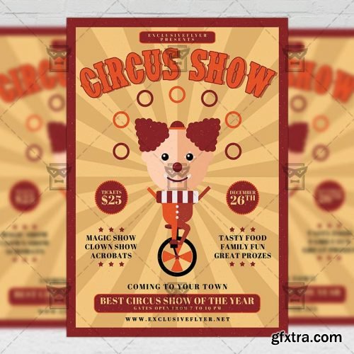 Circus Show – Community A5 Flyer Template Circus Show – Community A5 Flyer Template
