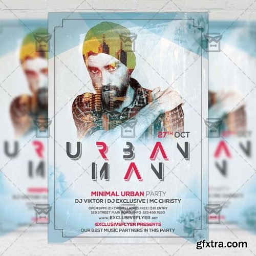 Urban Man – Club A5 Flyer Template Urban Man – Club A5 Flyer Template