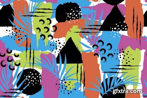 Summer Style Seamless Patterns  Backgrounds