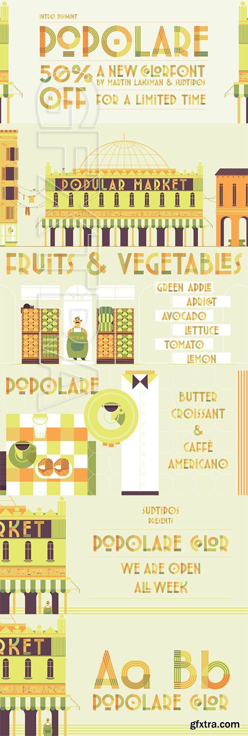 Popolare font family