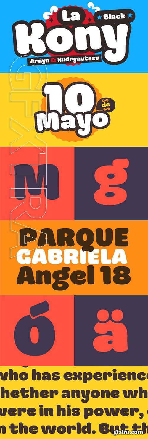 La KonyBlack font family