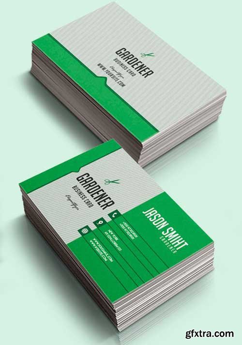 Gardener V1 2018 Business Card Templates PSD