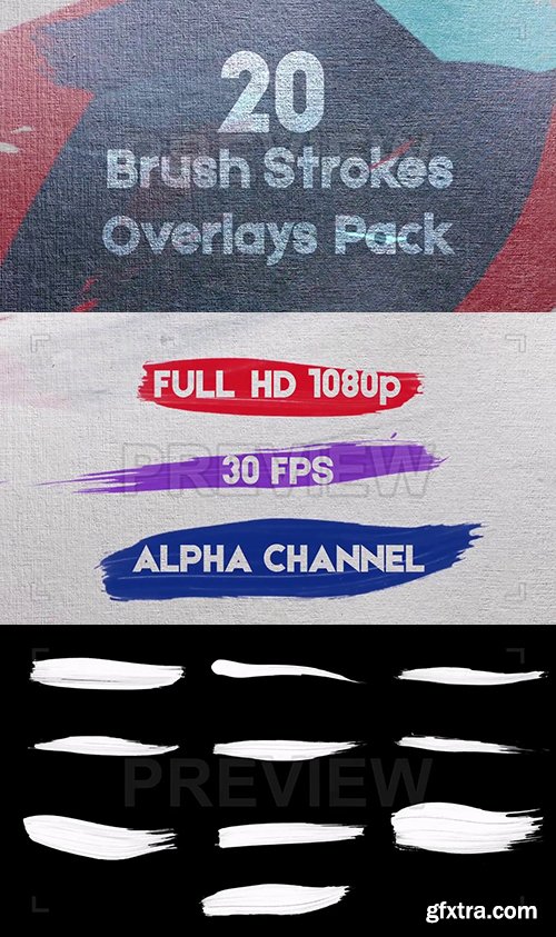 Brush Strokes Overlay Pack 74274