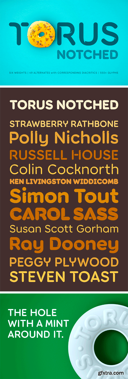 CM - Torus Notched – 6 Dynamic Fonts 2348588
