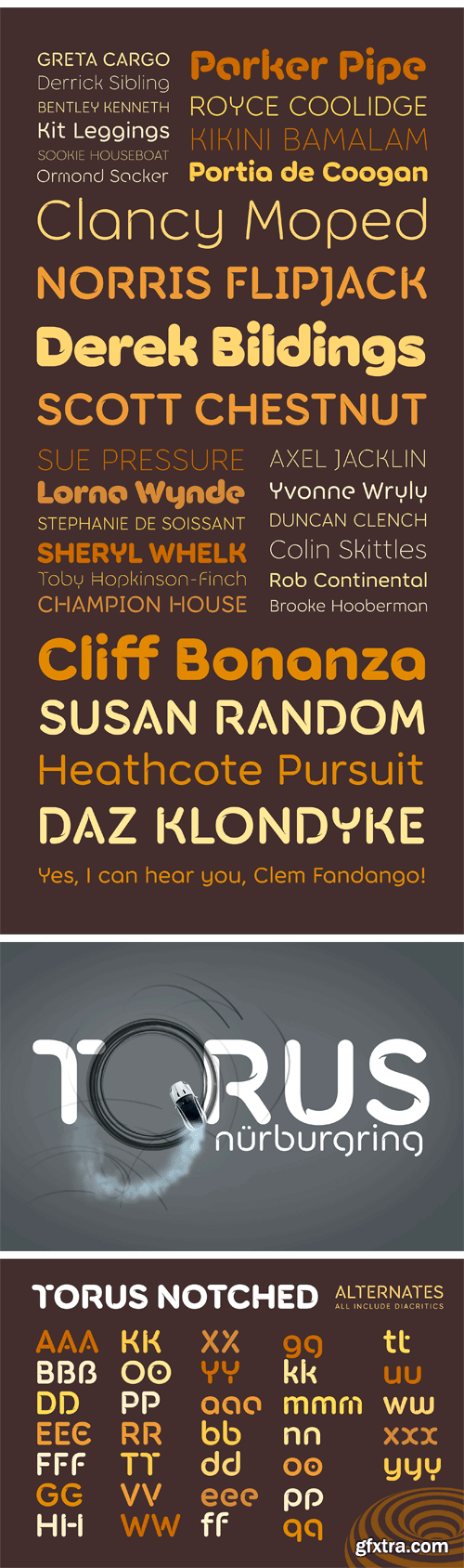 CM - Torus Notched – 6 Dynamic Fonts 2348588