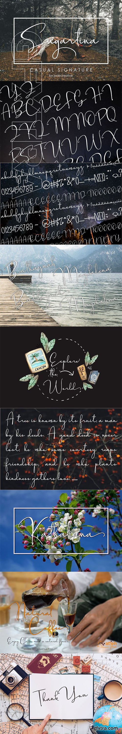 CreativeMarket - Sugartina Font Signature 2418715