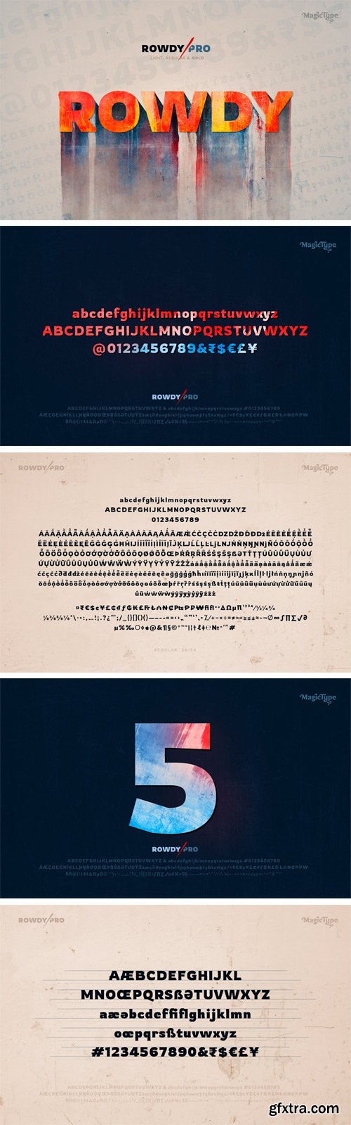 Rowdy Pro Font Family