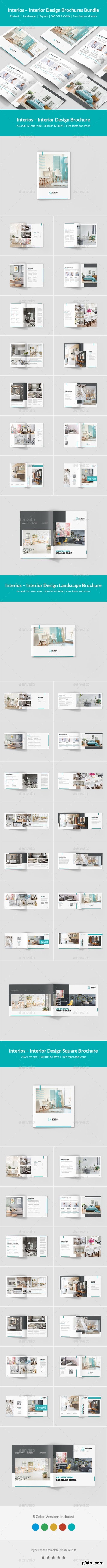 Graphicriver - Interios – Interior Design Brochures Bundle Print Templates 3 in 1 21571536