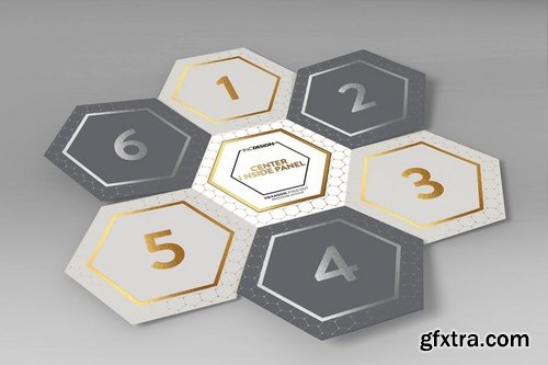 Hexagon Fold Out Style Brochure