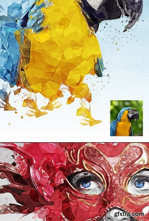 GraphicRiver - Plasticum - Polygonal Art Photoshop Action 21684224